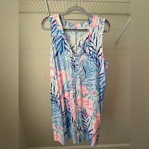 Lilly Pulitzer Amina Dress in Kaleidoscope Coral size L